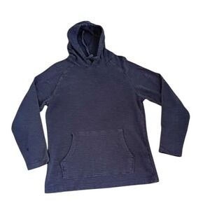 Goodthreads Mens Navy Blue Slub 100% Cotton Pullover Hoodie Size Medium